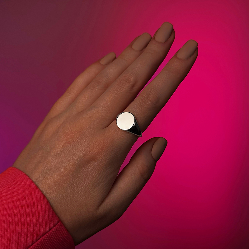 Кольцо Печатка без гравировки