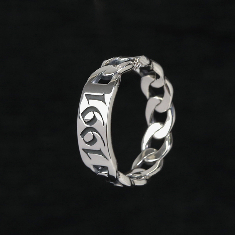 Кольцо Цепь с вашей гравировкой