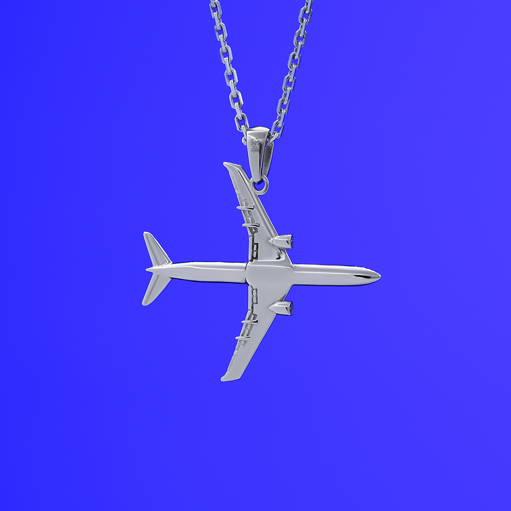 Кулон "Самолёт" без гравировки