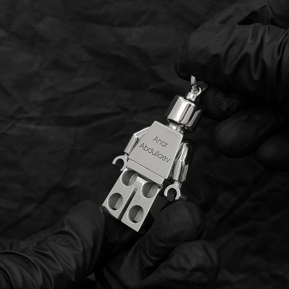 Серебряный кулон "Лего человек"