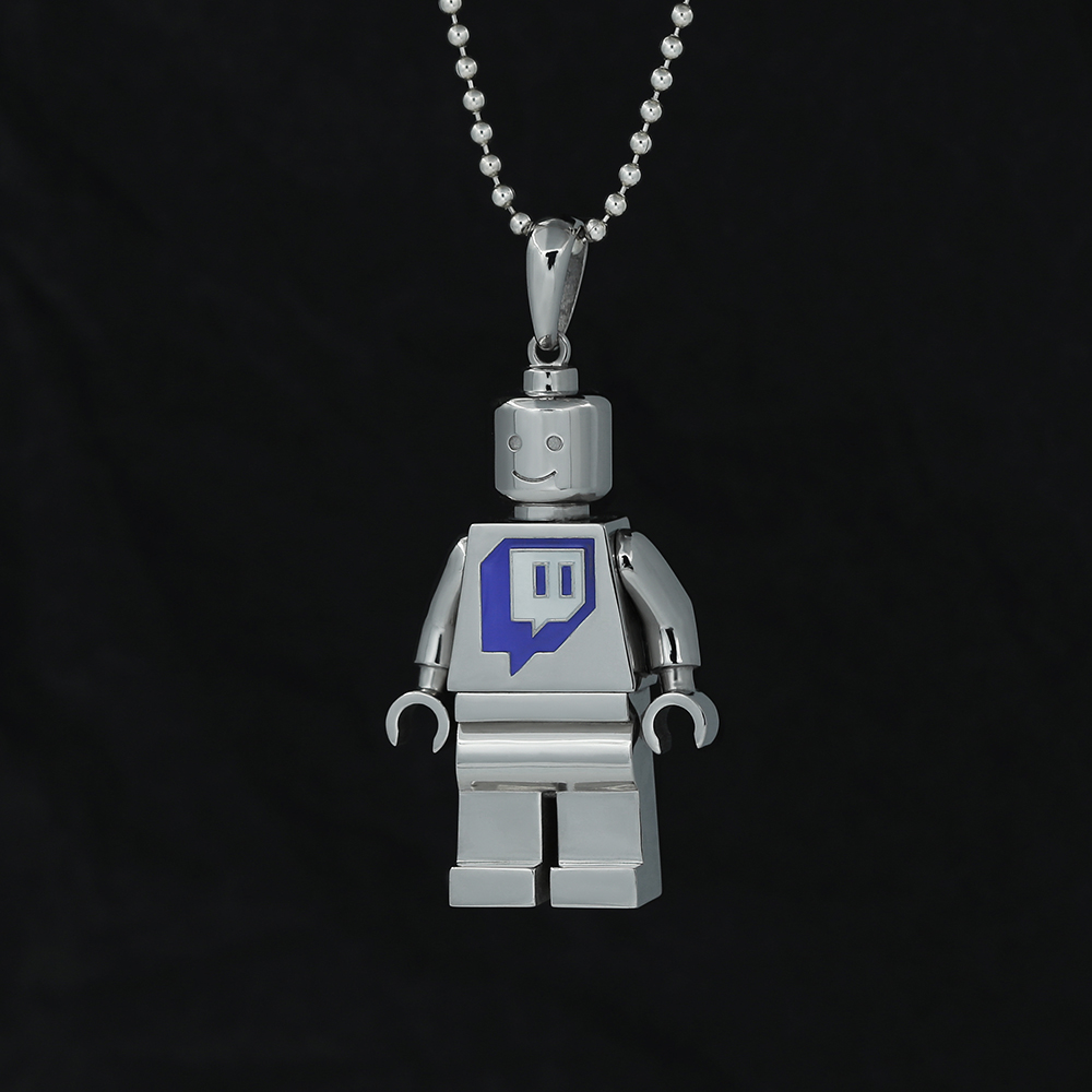 Серебряный кулон "Лего человек"
