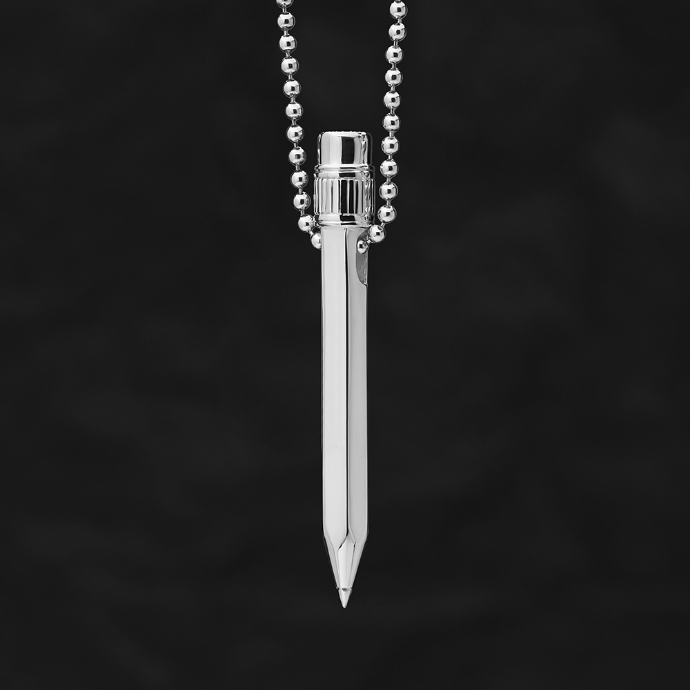 Кулон "Карандаш" с отверстием без гравировки