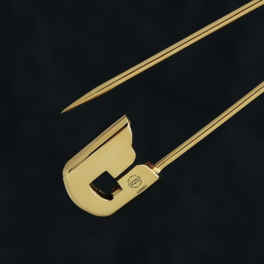 Булавка размер m-size в позолоте без гравировки