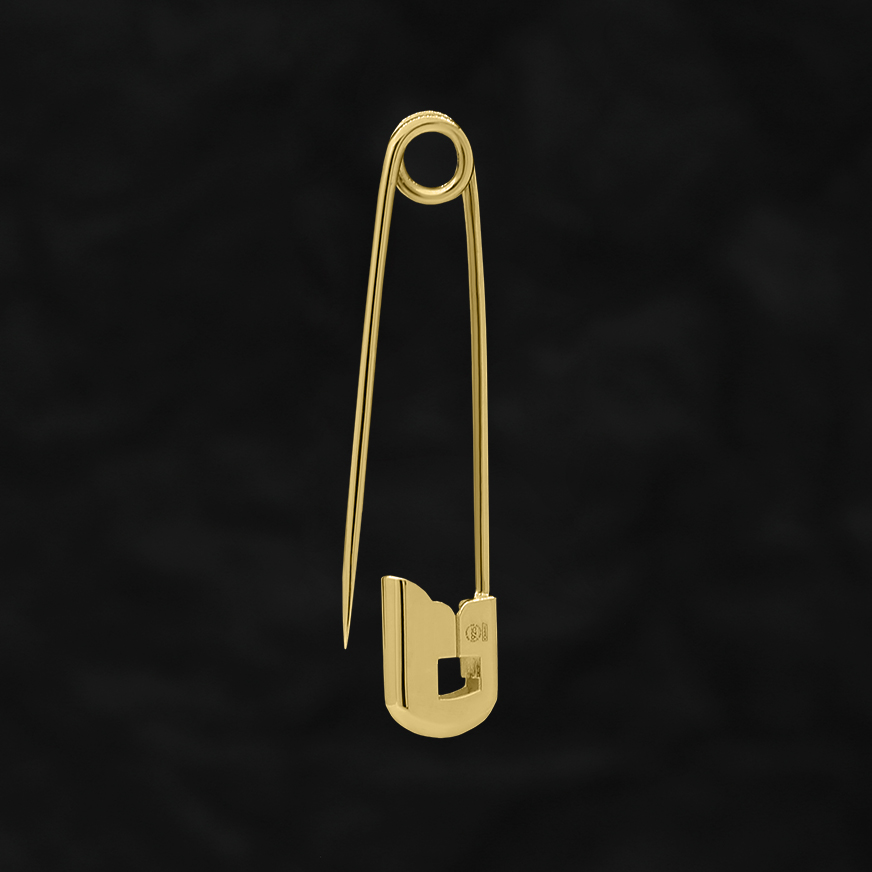 Булавка размер m-size в позолоте без гравировки