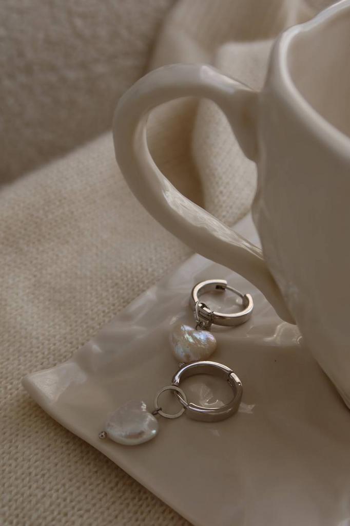 Серьги со съёмными подвесками / сердечки