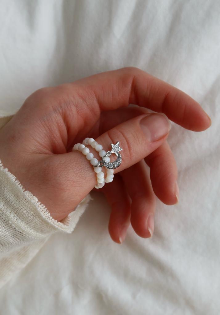 Сет колец из 2х штук / луна и звезды