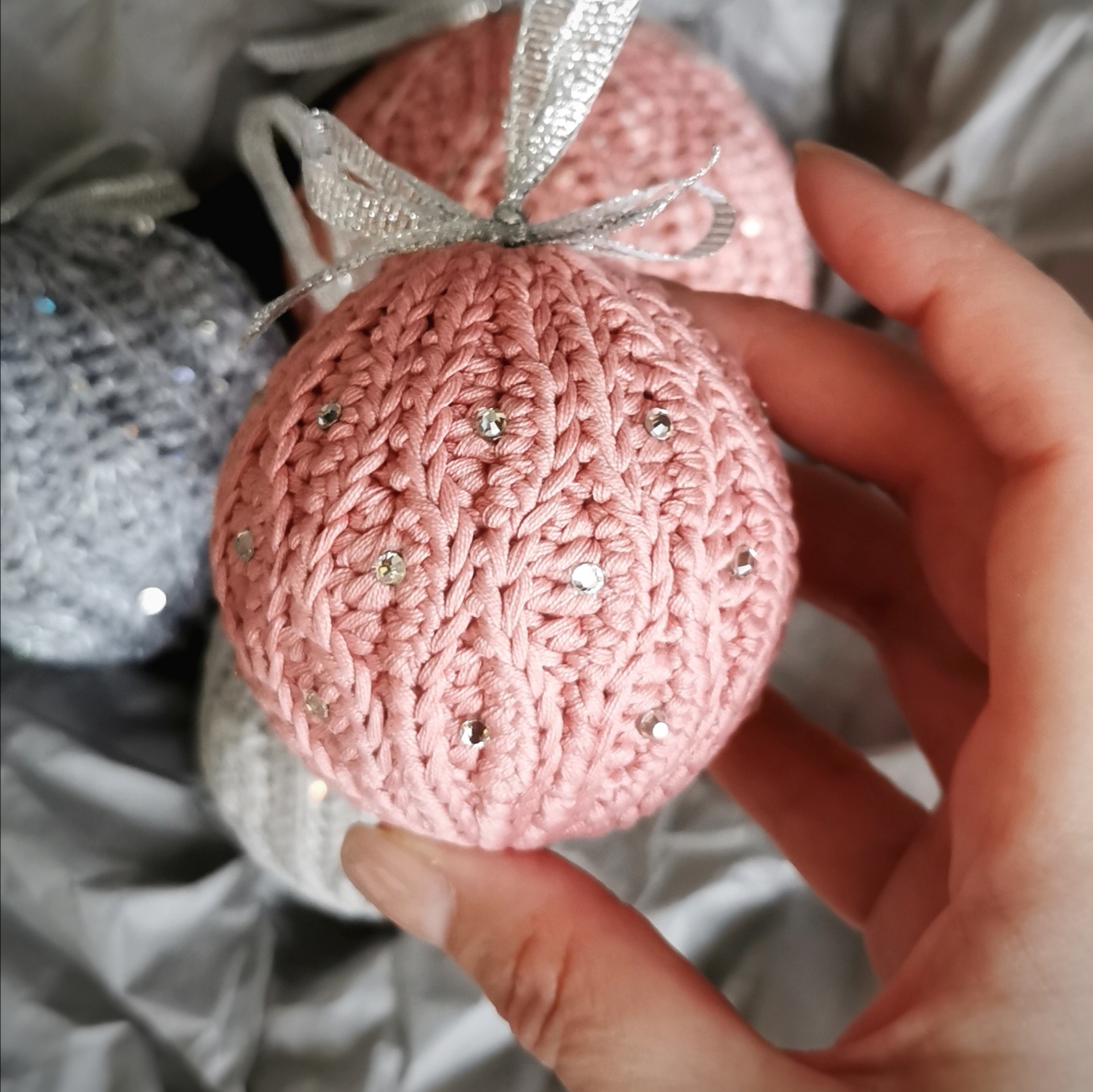 СОВМЕСТНОЕ ВЯЗАНИЕ НОВОГОДНИЕ ШАРЫ