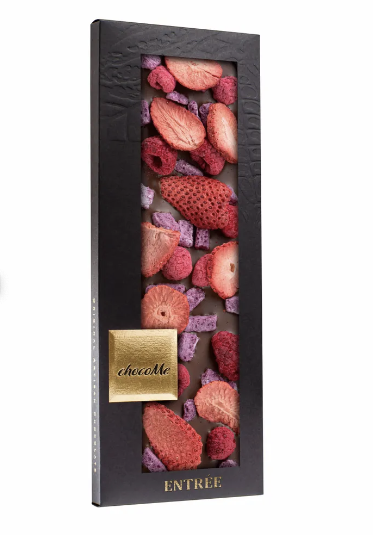 Молочный шоколад: Йогурт из голубики, клубника, малина G125