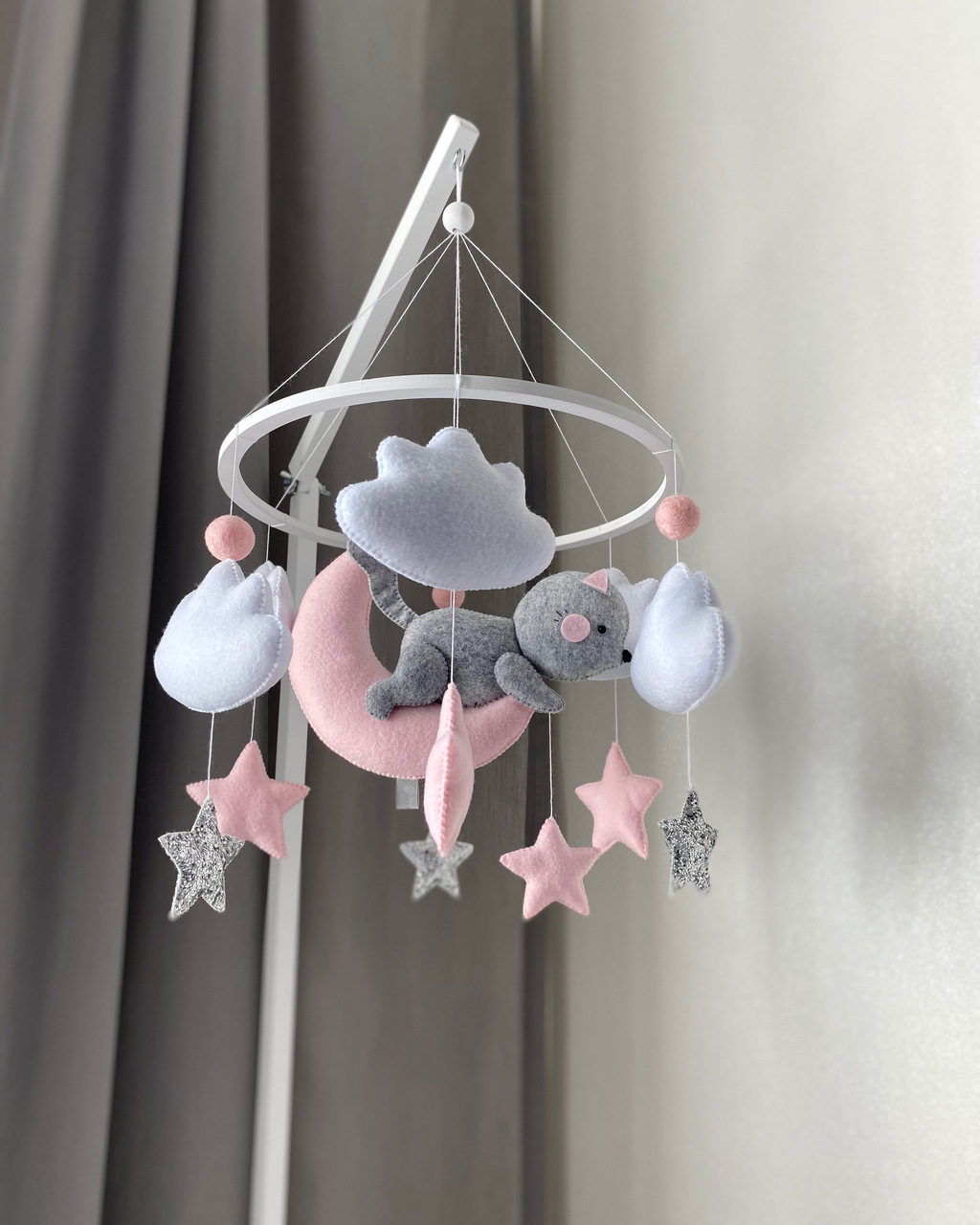 Мобиль «Котик на луне»