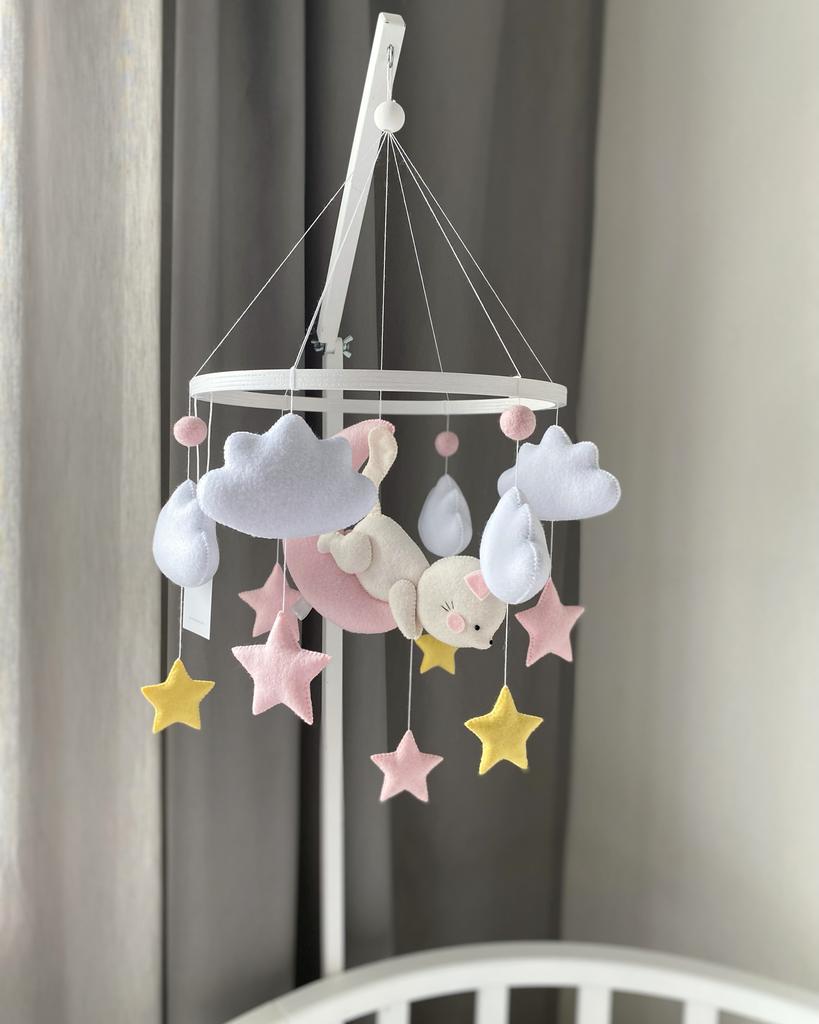 Мобиль «Котик на луне»