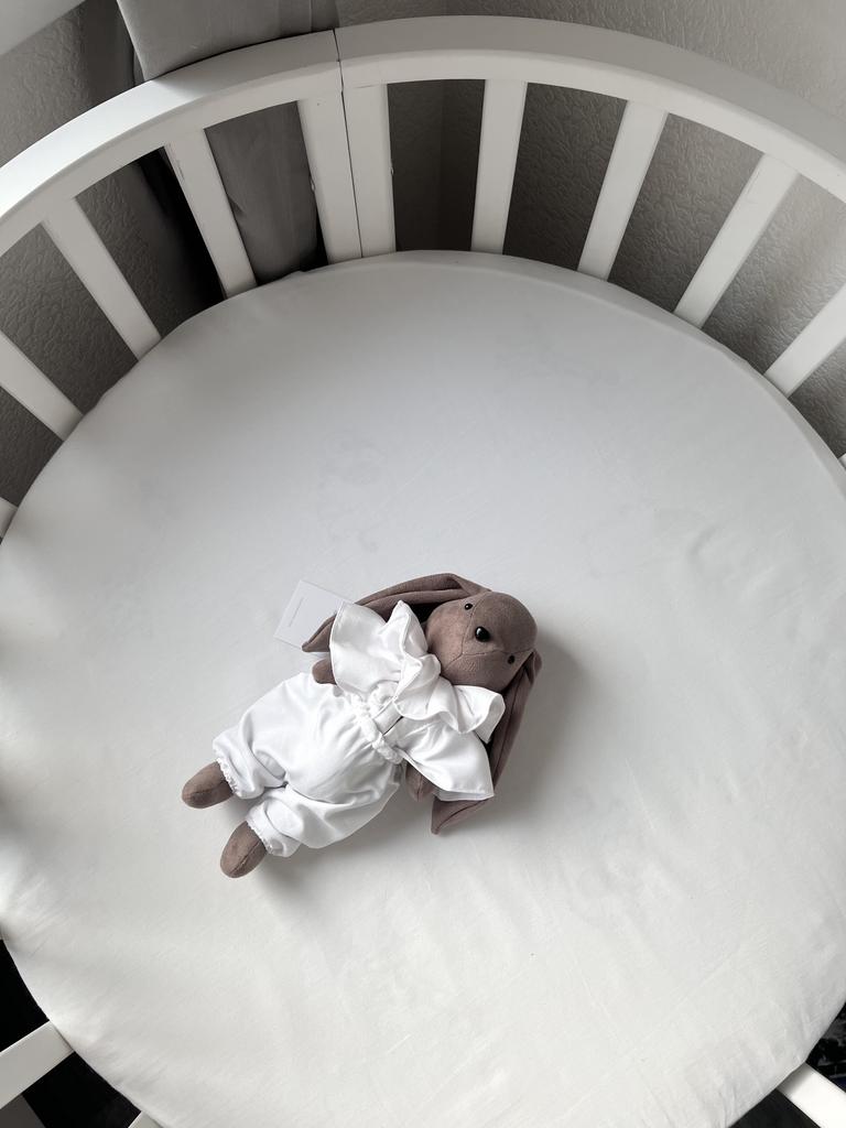 Зайка из двухсторонней замши в штанишках с рюшами и воротником (зайка в шоколадном цвете)