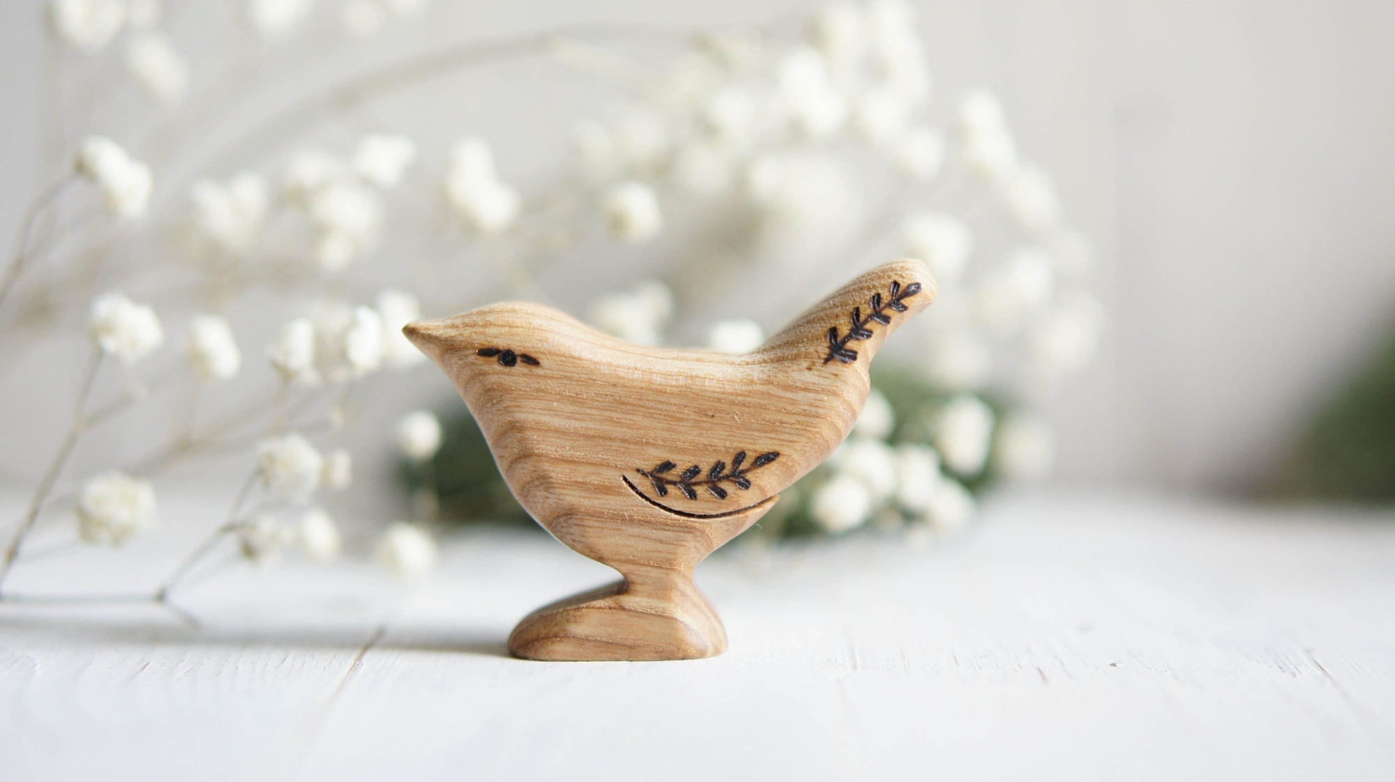 Wooden wren toy