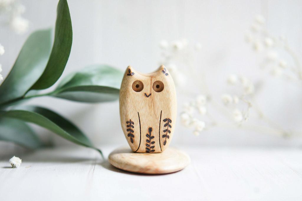 Wooden owl toy