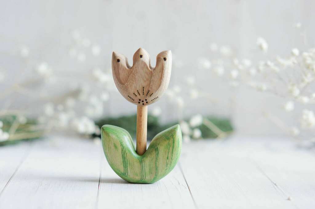 Bluebell flower  wooden toy