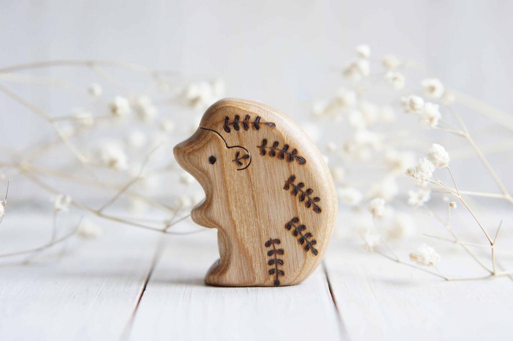 Wooden hedgehog toy