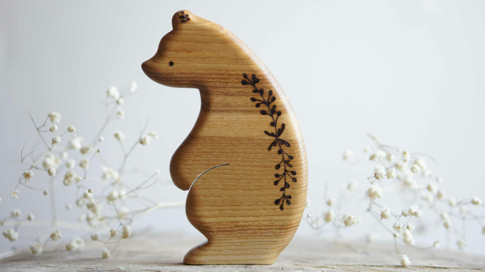 Wooden bear toy