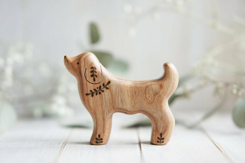 Dog wooden toy