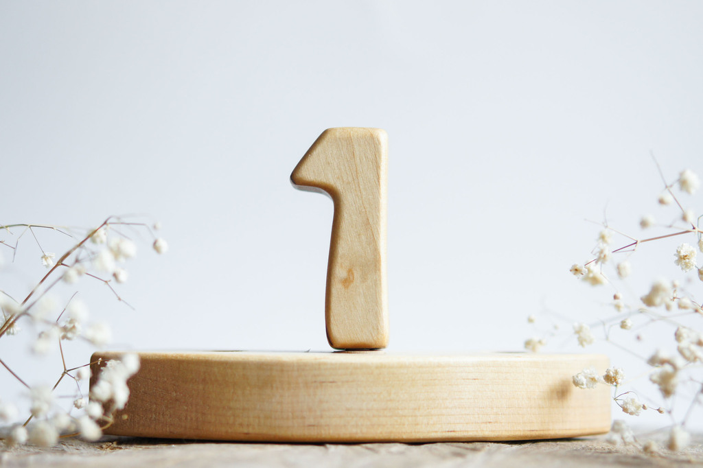 Wooden number 1
