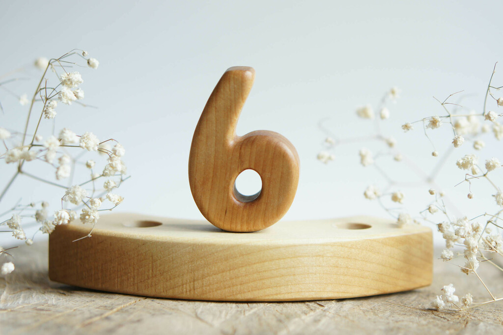 Wooden number 6