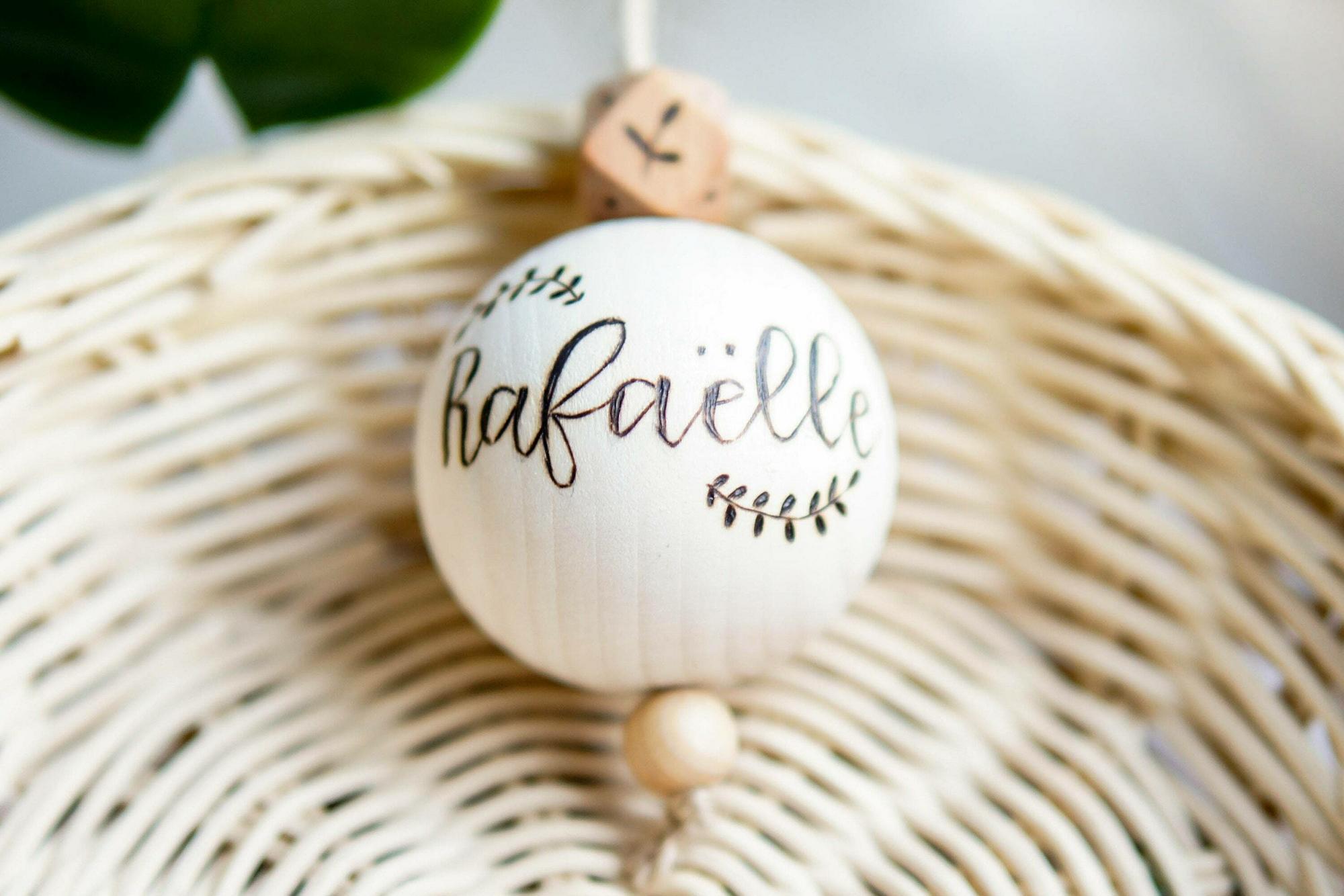 Сustom name Christmas tree ball ornament