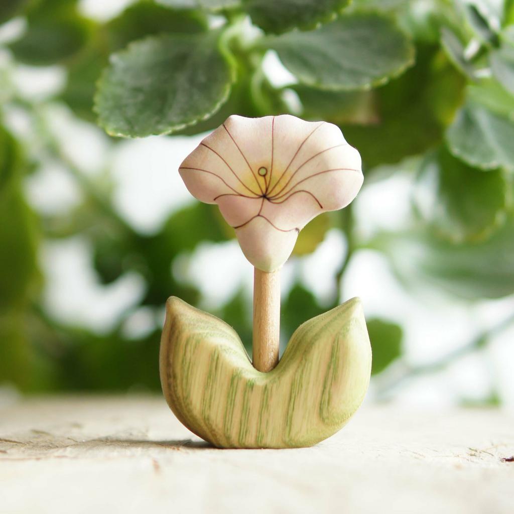 Morning glory flower wooden toy (birth flower September)