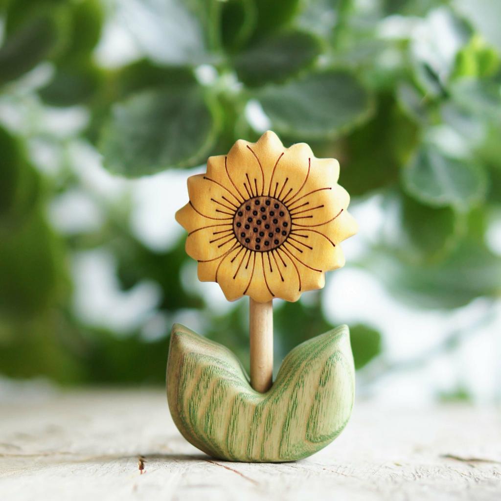 Sunflower flower wooden toy