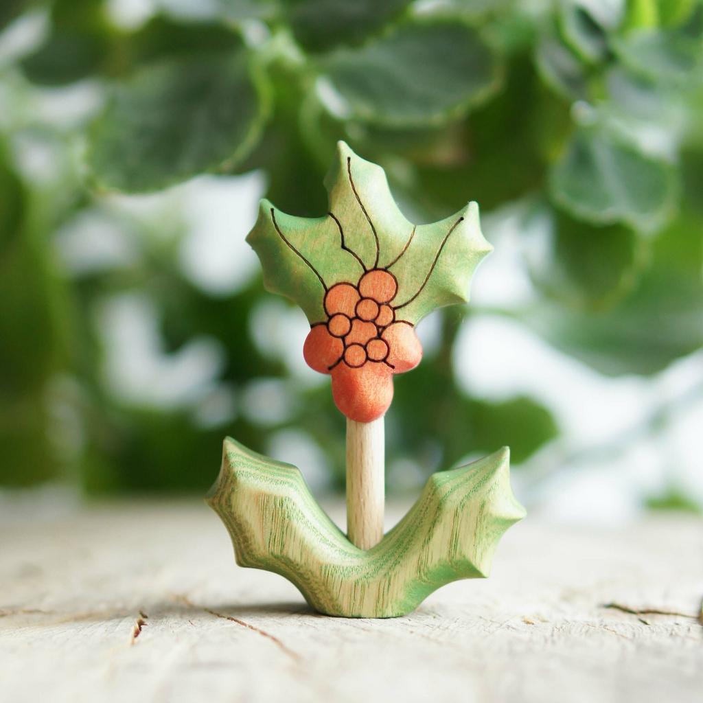 Holy  flower wooden toy (birth flower December)