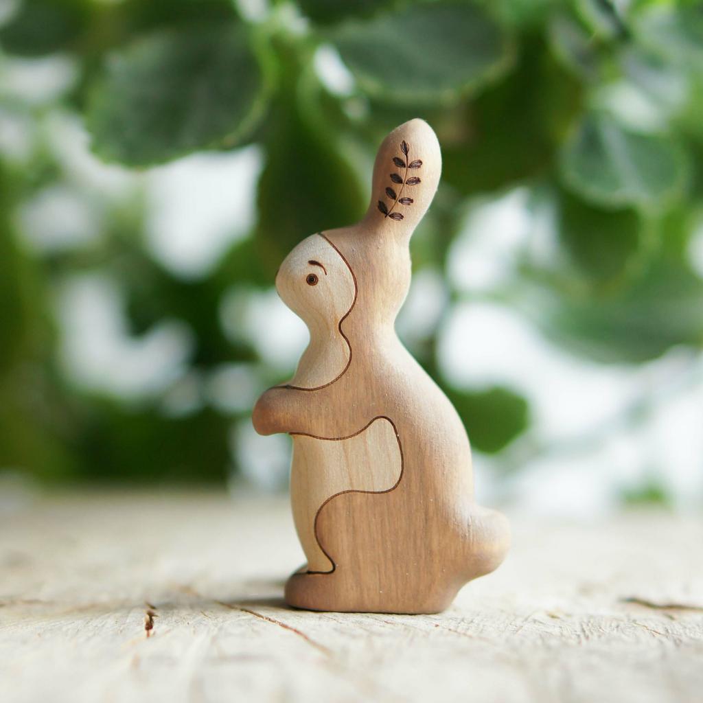 Rabbit wooden toy