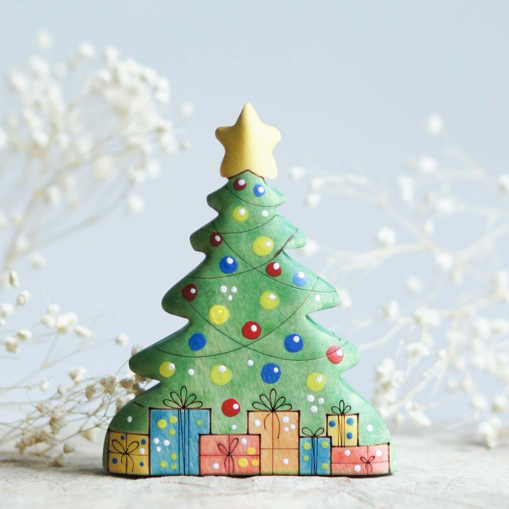 Christmas tree wooden toy (with gifts) large size