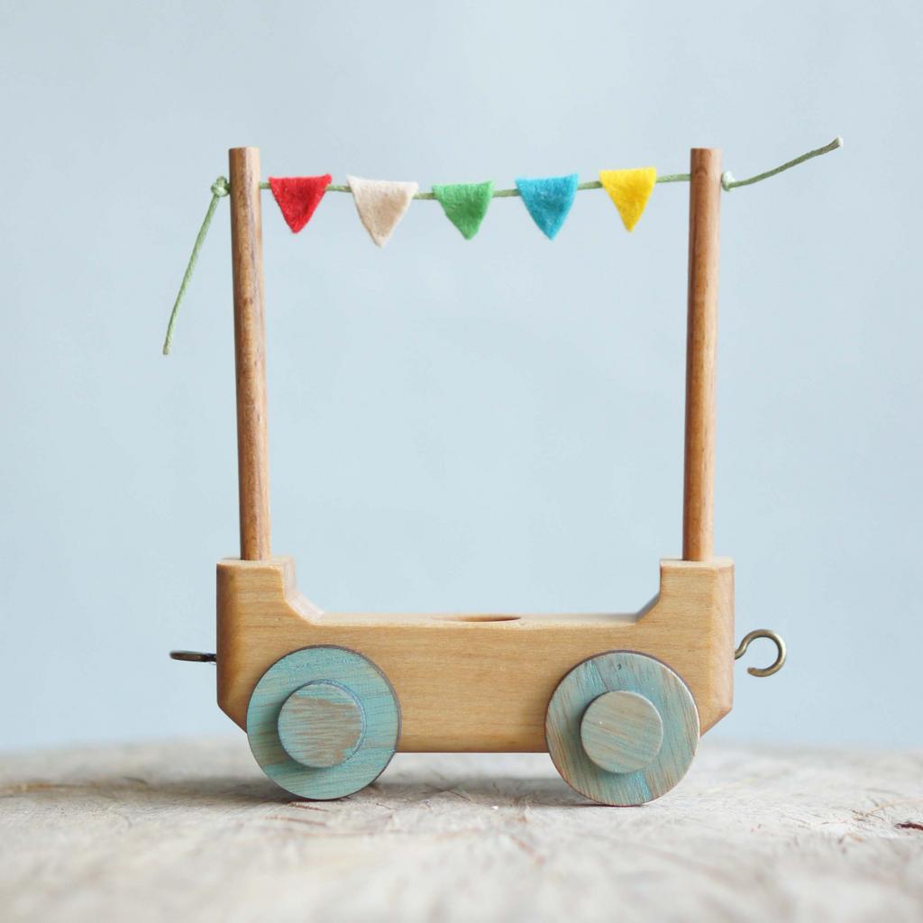 Platform with flags with hole