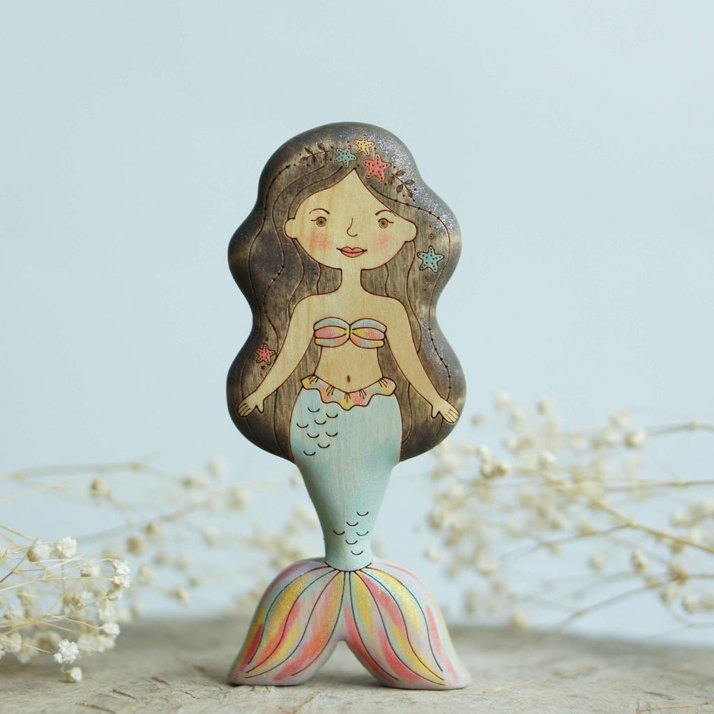 Mermaid brunette hair colored