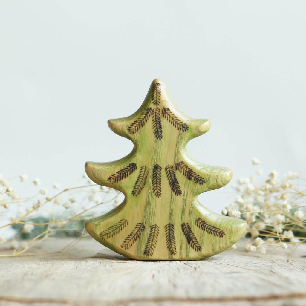 Wooden tree toy 6 green (big)