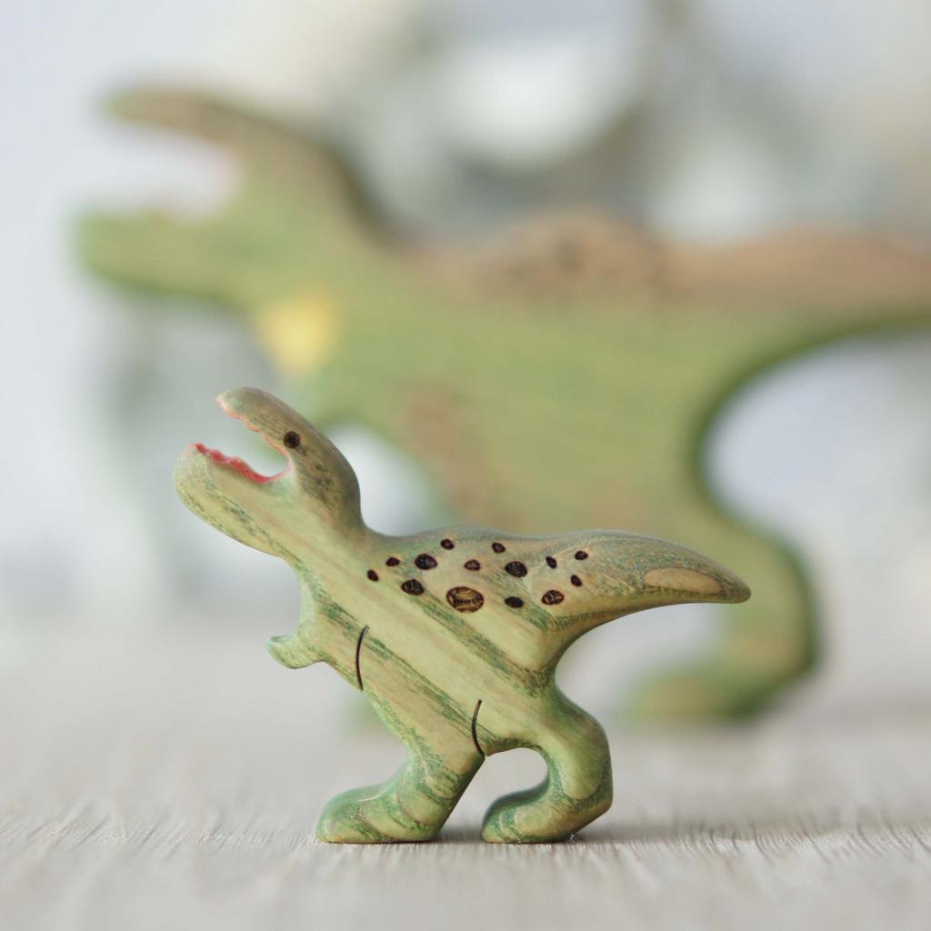 Baby t-rex wooden toy (colored)