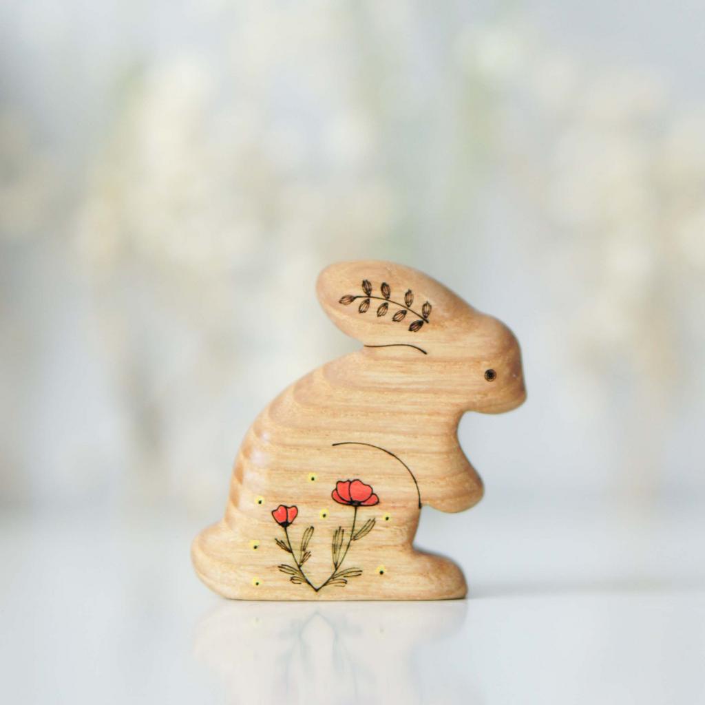 Wooden bunny toy №3 (color)