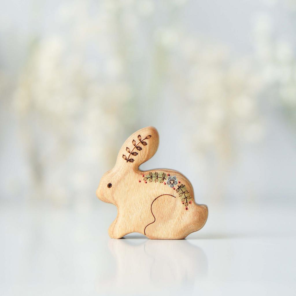 Wooden bunny toy №6 (color)