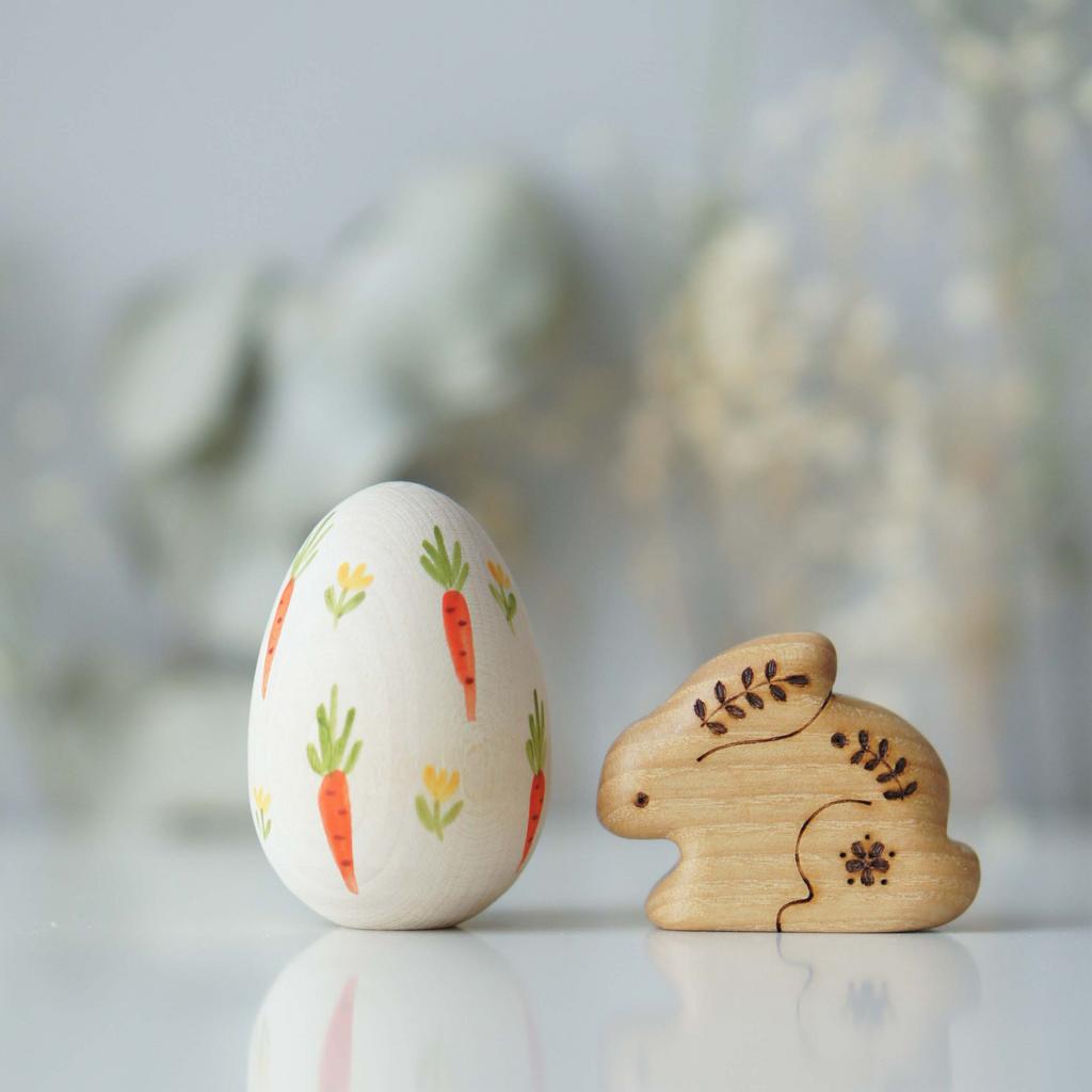 Bunny toy №2 with egg (carrot)