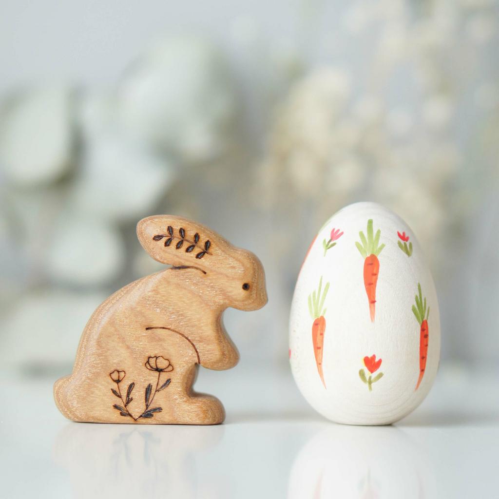 Bunny toy №3 with egg (carrot)