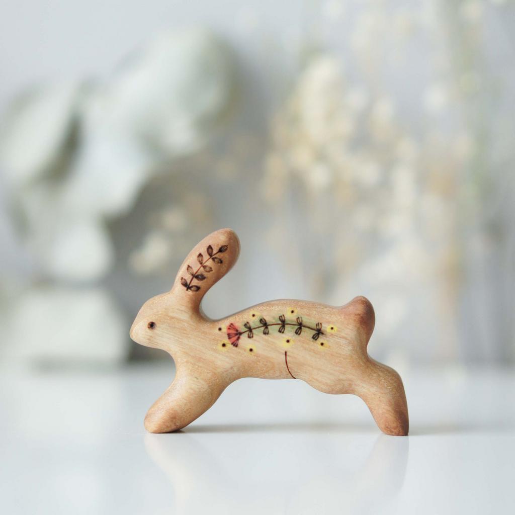 Wooden bunny toy №4 (color)