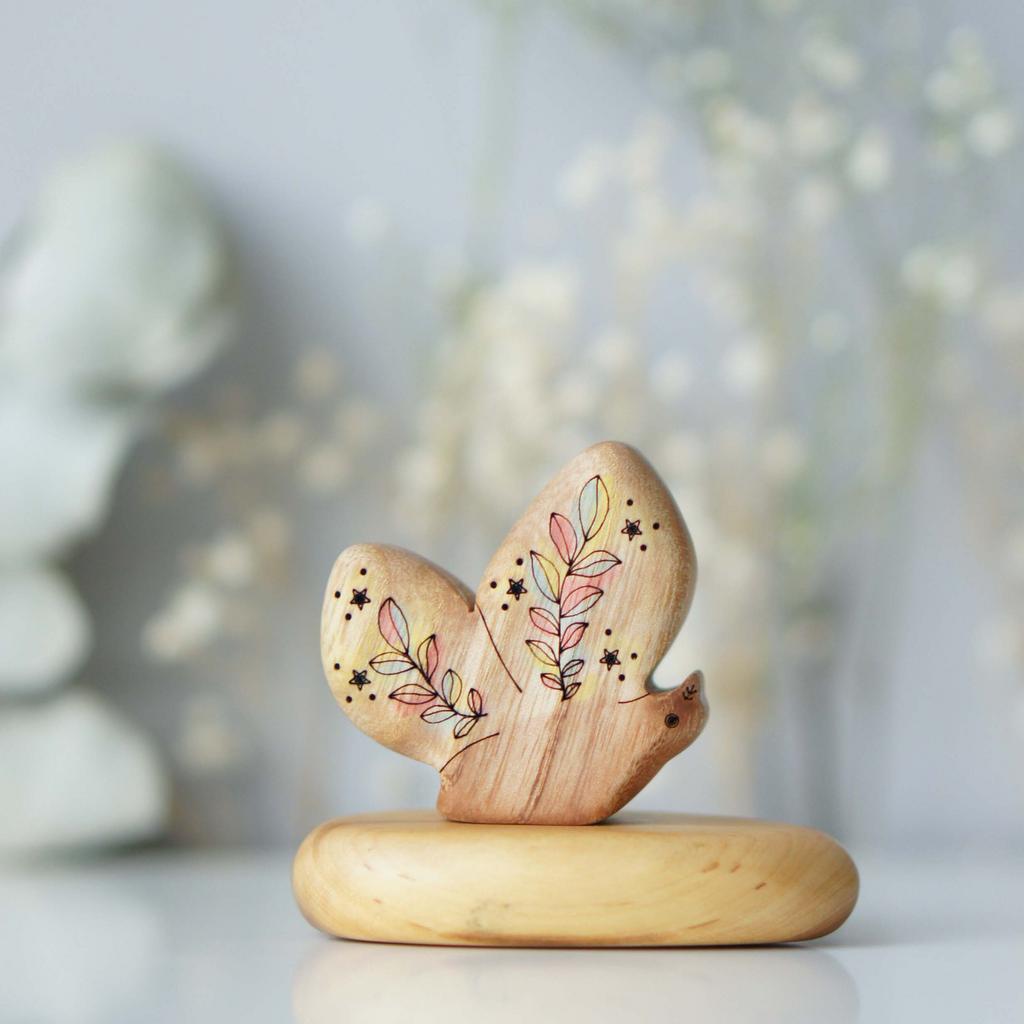 Butterfly wooden toy (colored)