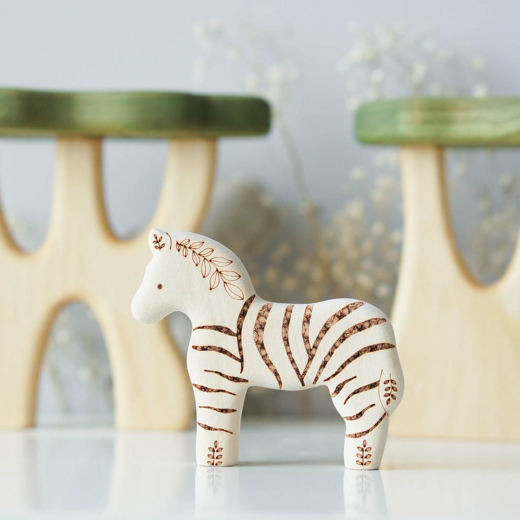 Zebra wooden toy (colored)