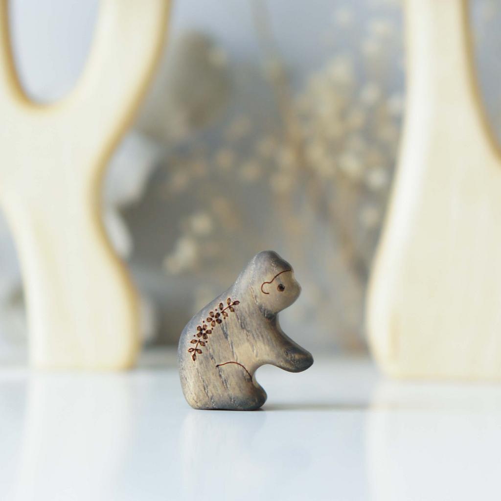 Gorilla baby wooden toy (colored)