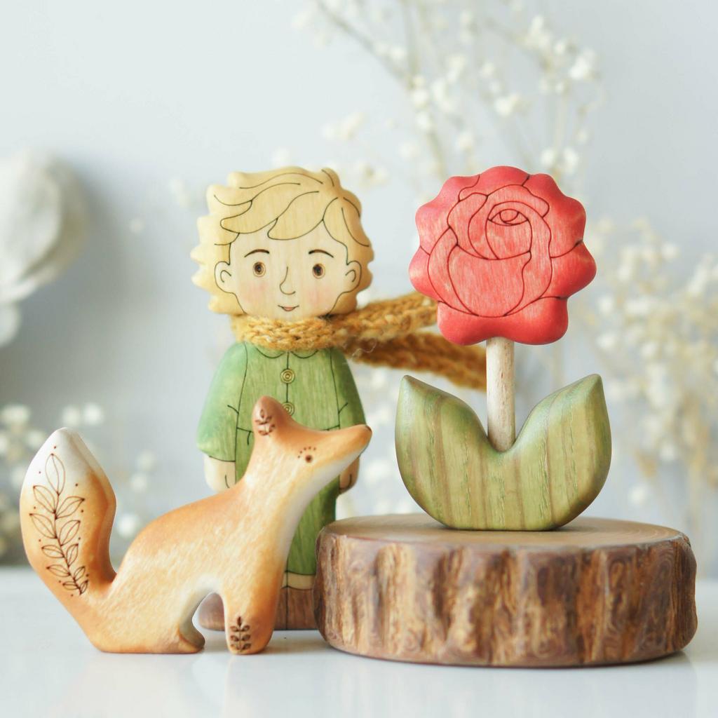 Little prince (set 3 pcs) sitting fox
