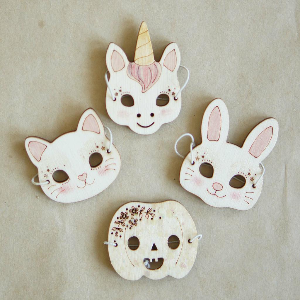Cute Halloween Masks  (set of 4 pieces)