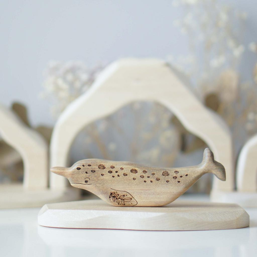Narwhal baby toy (painted)
