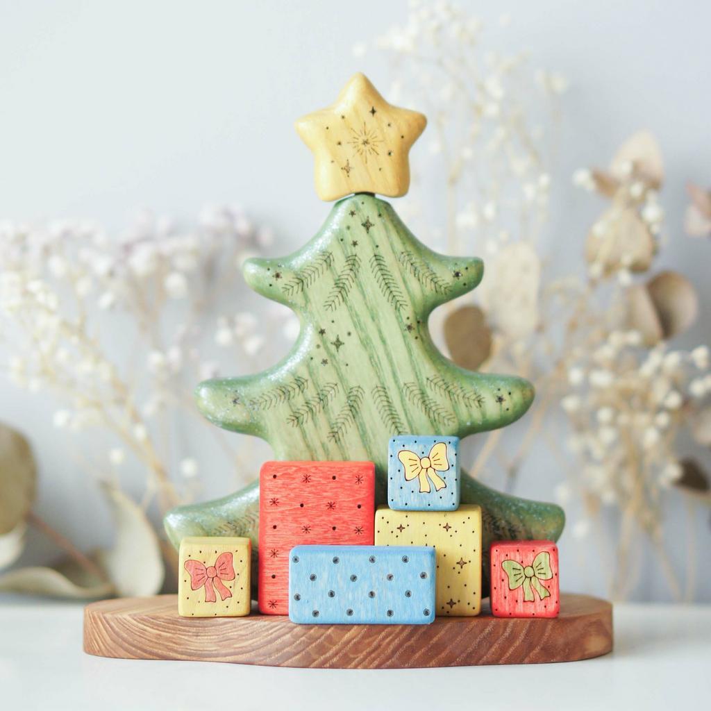 Presents toy set of 6 pcs (with sparkle)