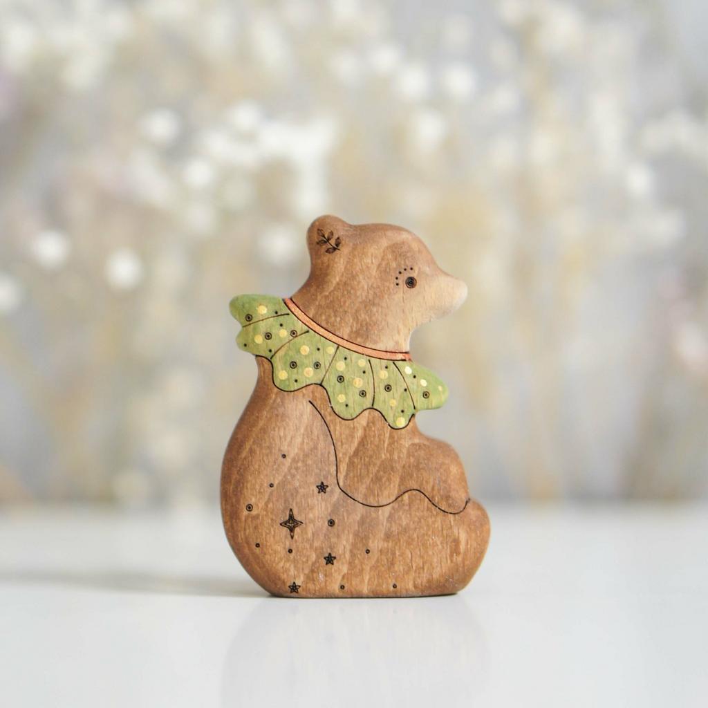 Circus bear toy (green)  (with sparkle)