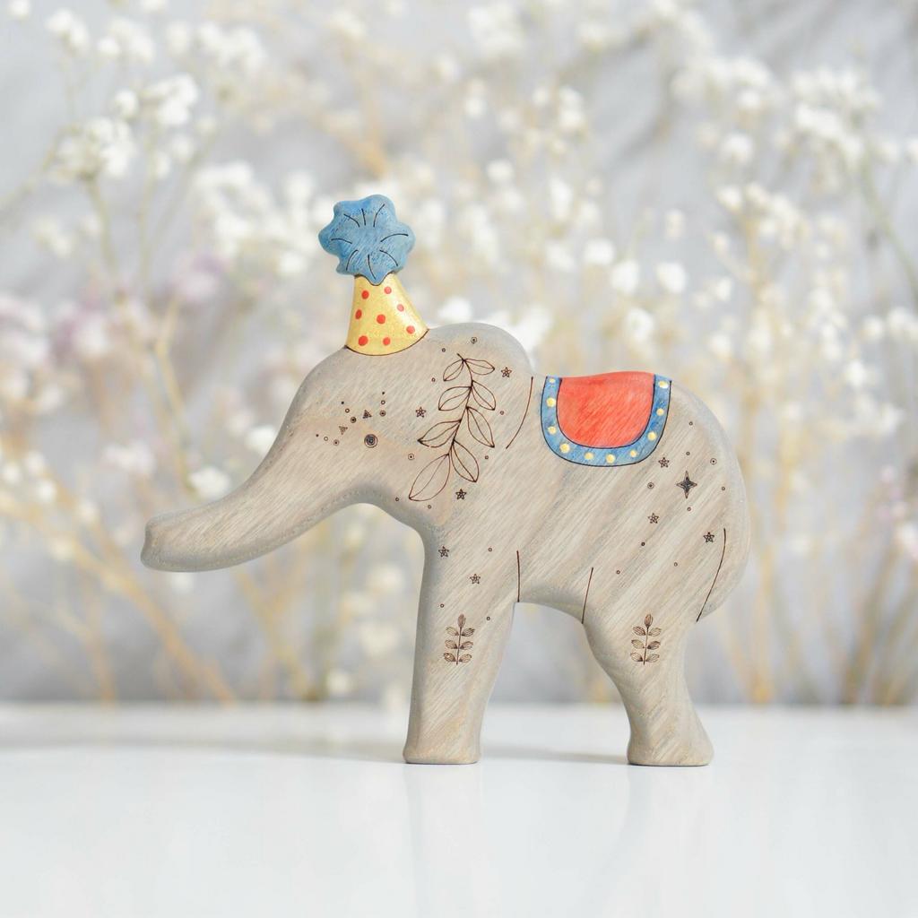 Circus elephant toy (blue) (with sparkle)