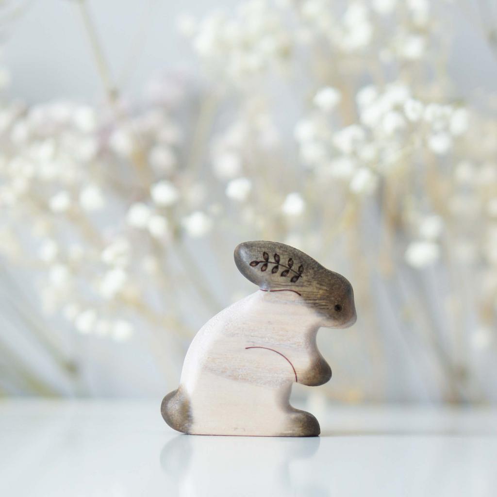 Wooden bunny toy №3  (black)