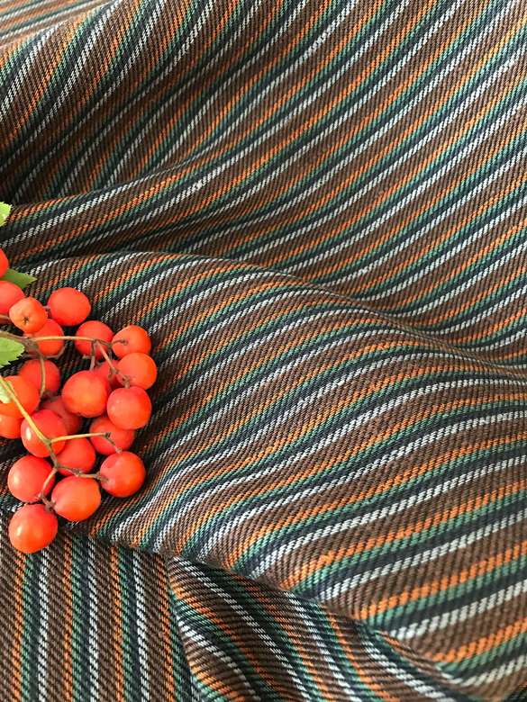 Лён с шерстью "Полоска Перу"