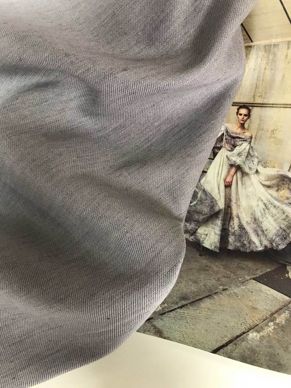 Лён с хлопком "Фиолет меланж"